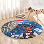 Darts NAIDOC Week 2026 Personalised Round Carpet Australia Flag Kangaroo Dhari Aboriginal Art