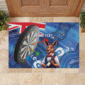 Darts NAIDOC Week 2026 Personalised Rubber Doormat Australia Flag Kangaroo Dhari Aboriginal Art