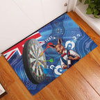 Darts NAIDOC Week 2026 Personalised Rubber Doormat Australia Flag Kangaroo Dhari Aboriginal Art