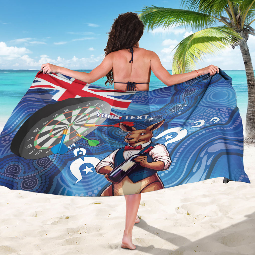 Darts NAIDOC Week 2026 Personalised Sarong Australia Flag Kangaroo Dhari Aboriginal Art