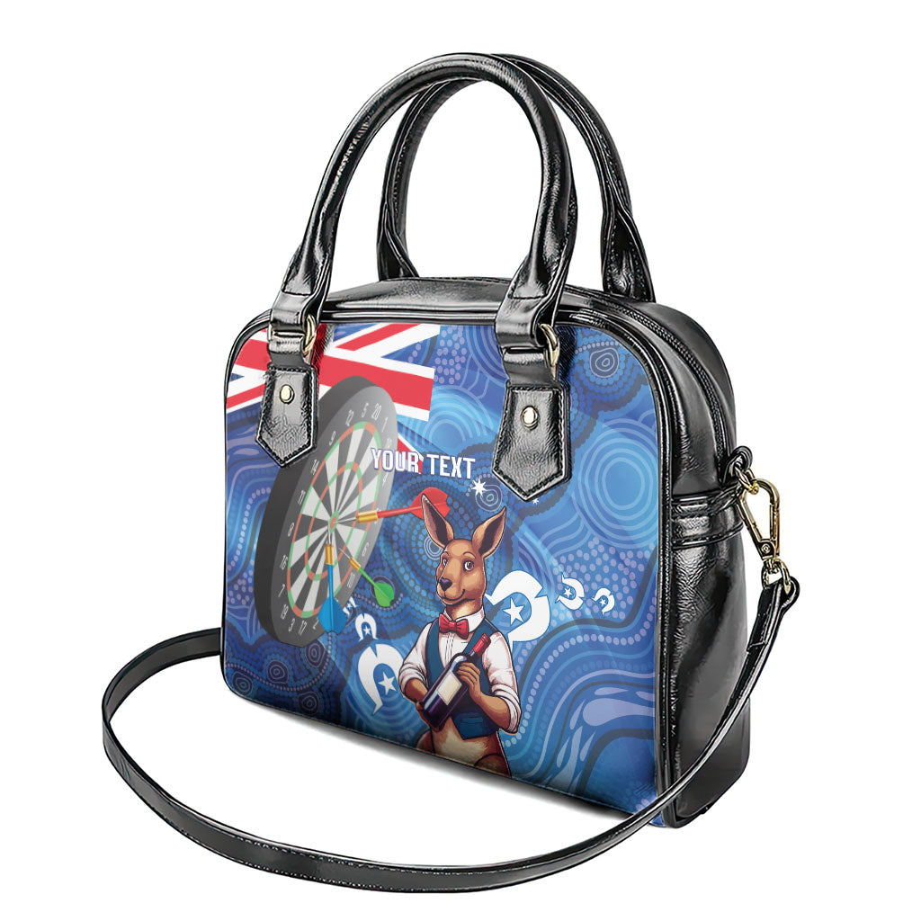 Darts NAIDOC Week 2026 Personalised Shoulder Handbag Australia Flag Kangaroo Dhari Aboriginal Art