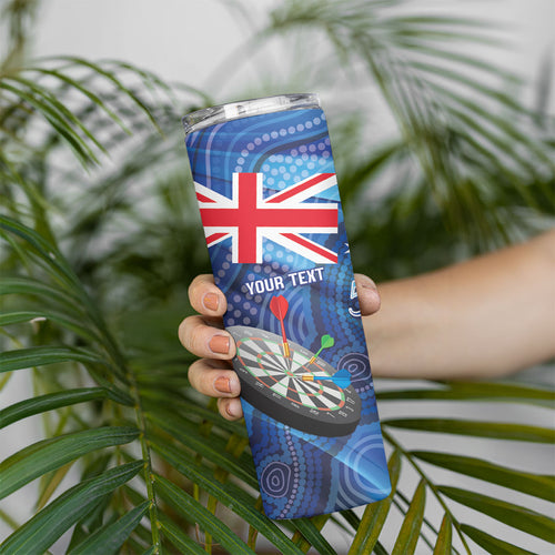 Darts NAIDOC Week 2026 Personalised Skinny Tumbler Australia Flag Kangaroo Dhari Aboriginal Art
