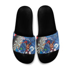 Darts NAIDOC Week 2026 Personalised Slide Sandals Australia Flag Kangaroo Dhari Aboriginal Art