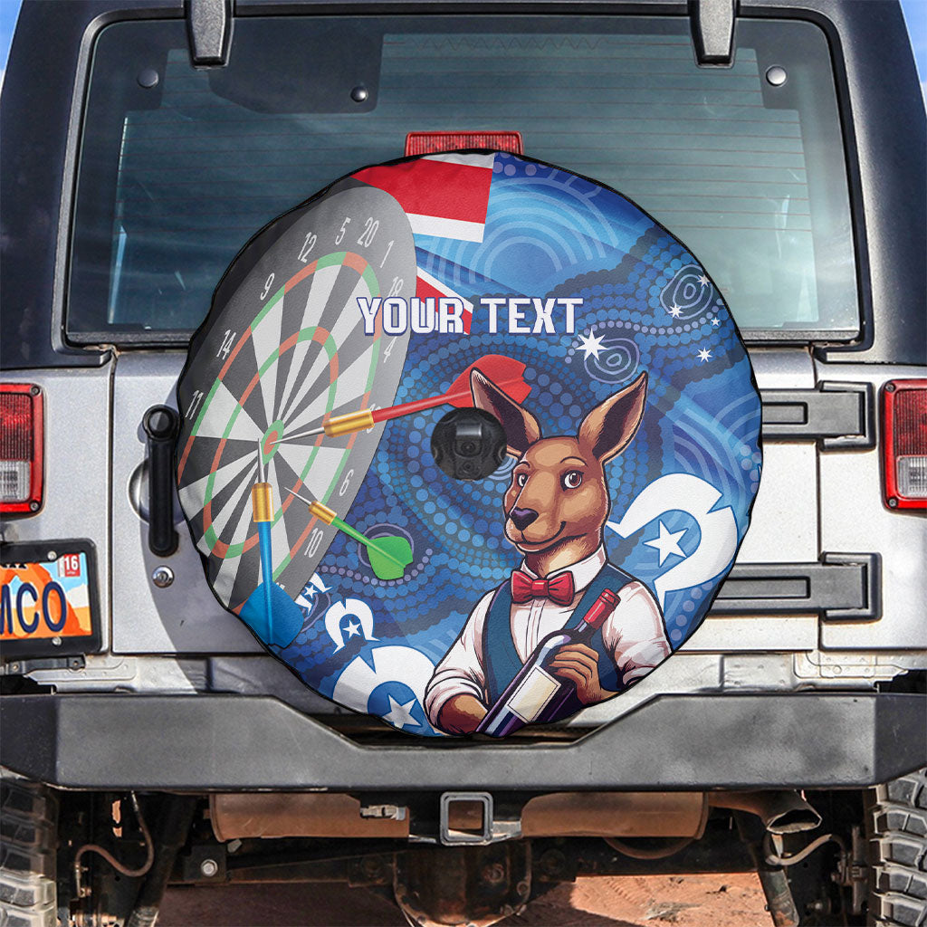 Darts NAIDOC Week 2026 Personalised Spare Tire Cover Australia Flag Kangaroo Dhari Aboriginal Art