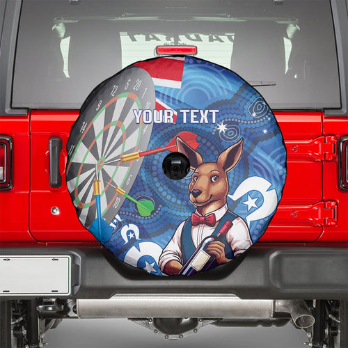 Darts NAIDOC Week 2026 Personalised Spare Tire Cover Australia Flag Kangaroo Dhari Aboriginal Art