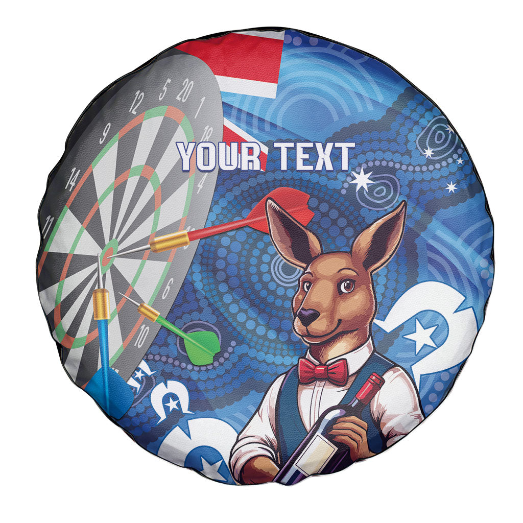 Darts NAIDOC Week 2026 Personalised Spare Tire Cover Australia Flag Kangaroo Dhari Aboriginal Art