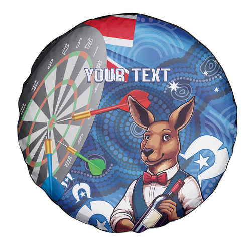 Darts NAIDOC Week 2026 Personalised Spare Tire Cover Australia Flag Kangaroo Dhari Aboriginal Art