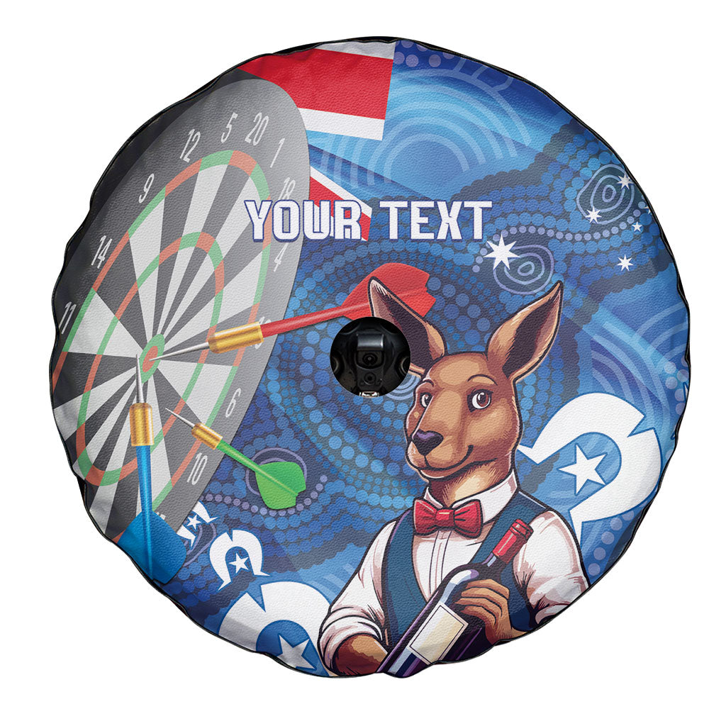 Darts NAIDOC Week 2026 Personalised Spare Tire Cover Australia Flag Kangaroo Dhari Aboriginal Art