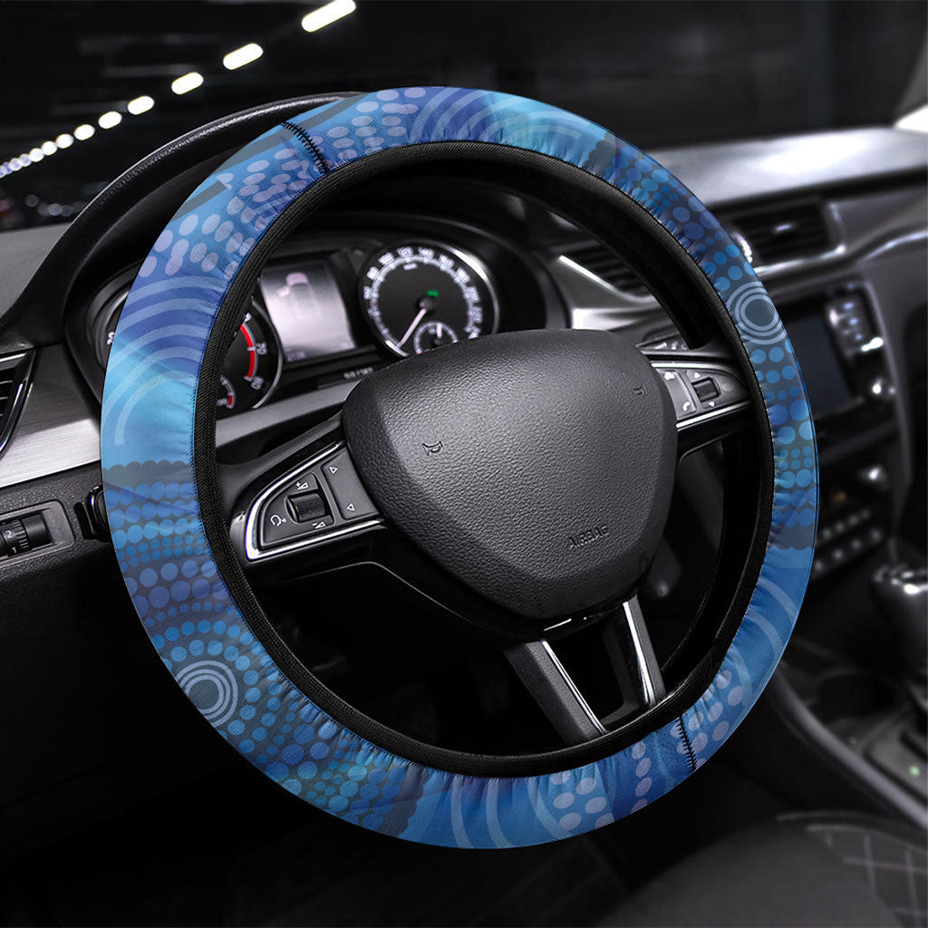 Darts NAIDOC Week 2026 Steering Wheel Cover Australia Flag Kangaroo Dhari Aboriginal Art