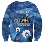 Darts NAIDOC Week 2026 Personalised Sweatshirt Australia Flag Kangaroo Dhari Aboriginal Art