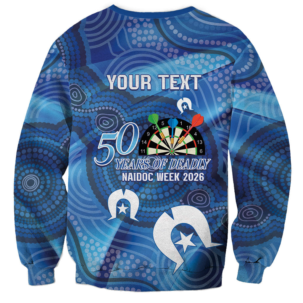 Darts NAIDOC Week 2026 Personalised Sweatshirt Australia Flag Kangaroo Dhari Aboriginal Art