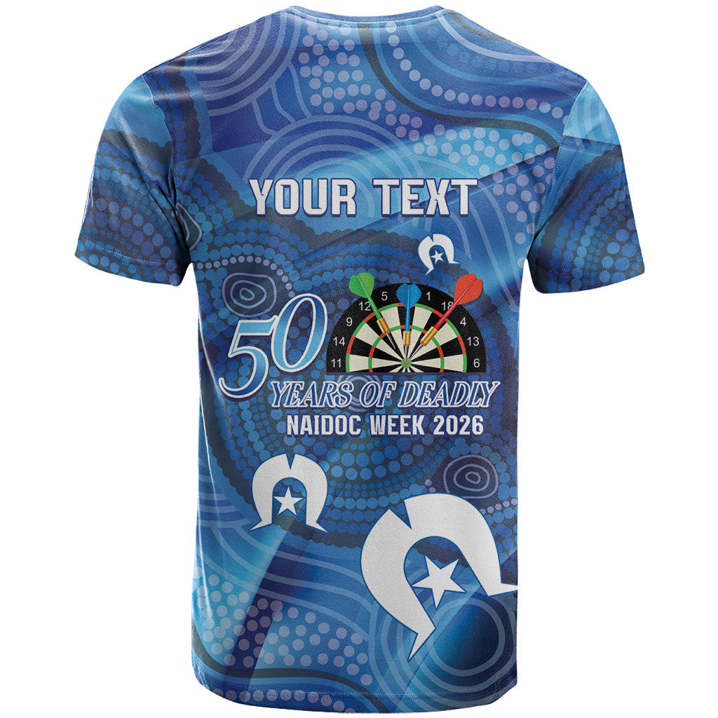 Darts NAIDOC Week 2026 Personalised T Shirt Australia Flag Kangaroo Dhari Aboriginal Art