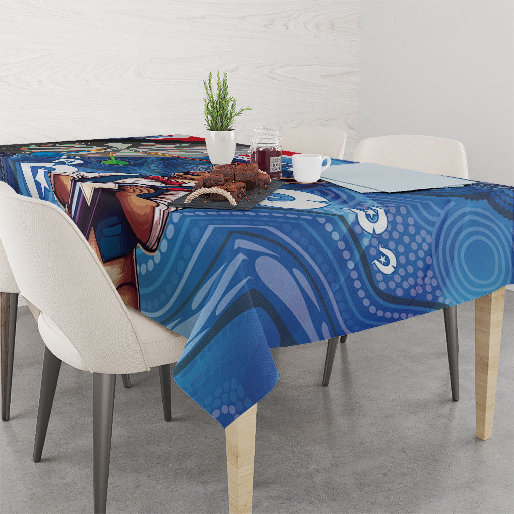 Darts NAIDOC Week 2026 Personalised Tablecloth Australia Flag Kangaroo Dhari Aboriginal Art