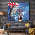 Darts NAIDOC Week 2026 Personalised Tapestry Australia Flag Kangaroo Dhari Aboriginal Art