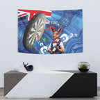 Darts NAIDOC Week 2026 Personalised Tapestry Australia Flag Kangaroo Dhari Aboriginal Art