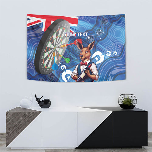 Darts NAIDOC Week 2026 Personalised Tapestry Australia Flag Kangaroo Dhari Aboriginal Art