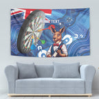 Darts NAIDOC Week 2026 Personalised Tapestry Australia Flag Kangaroo Dhari Aboriginal Art