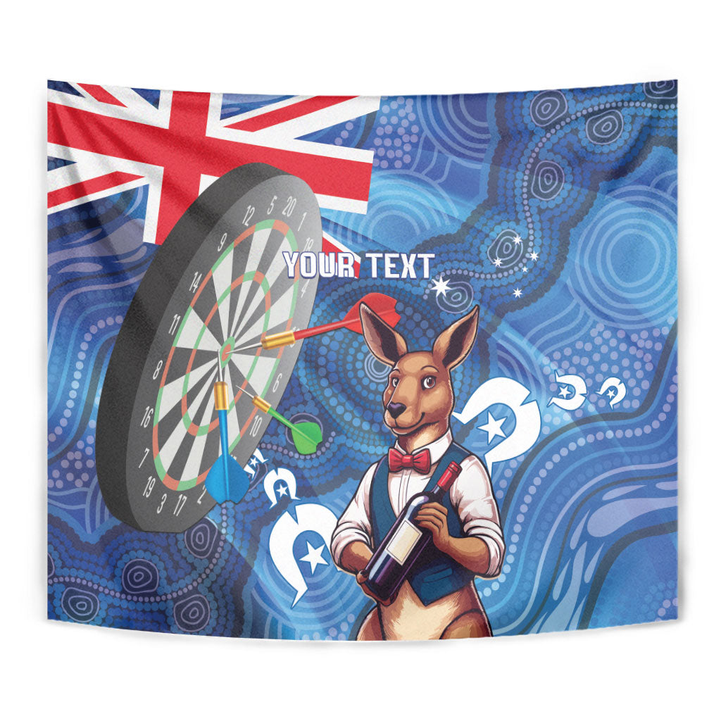 Darts NAIDOC Week 2026 Personalised Tapestry Australia Flag Kangaroo Dhari Aboriginal Art