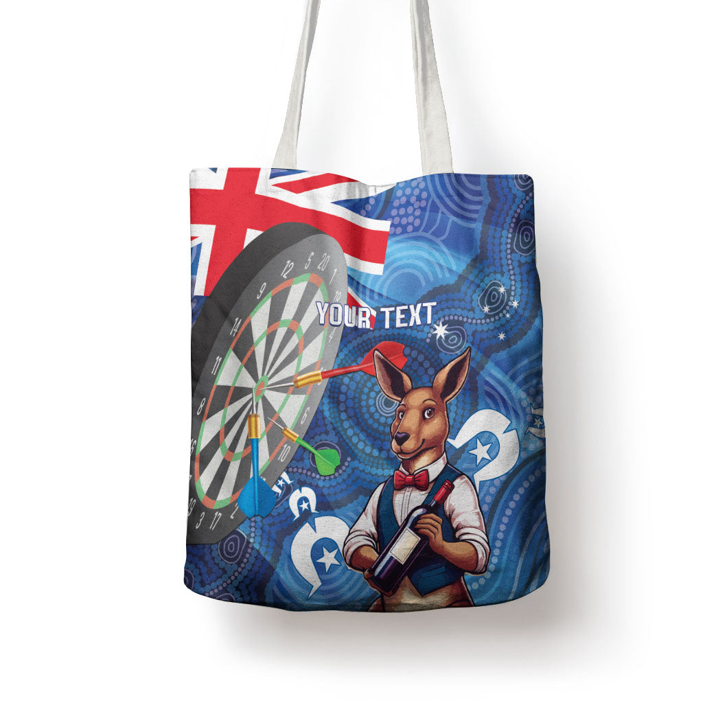 Darts NAIDOC Week 2026 Personalised Tote Bag Australia Flag Kangaroo Dhari Aboriginal Art