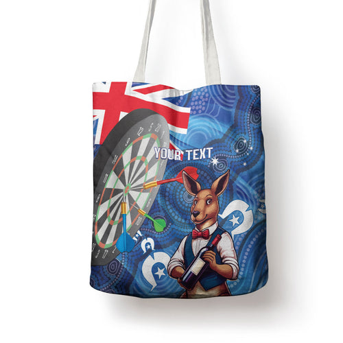 Darts NAIDOC Week 2026 Personalised Tote Bag Australia Flag Kangaroo Dhari Aboriginal Art