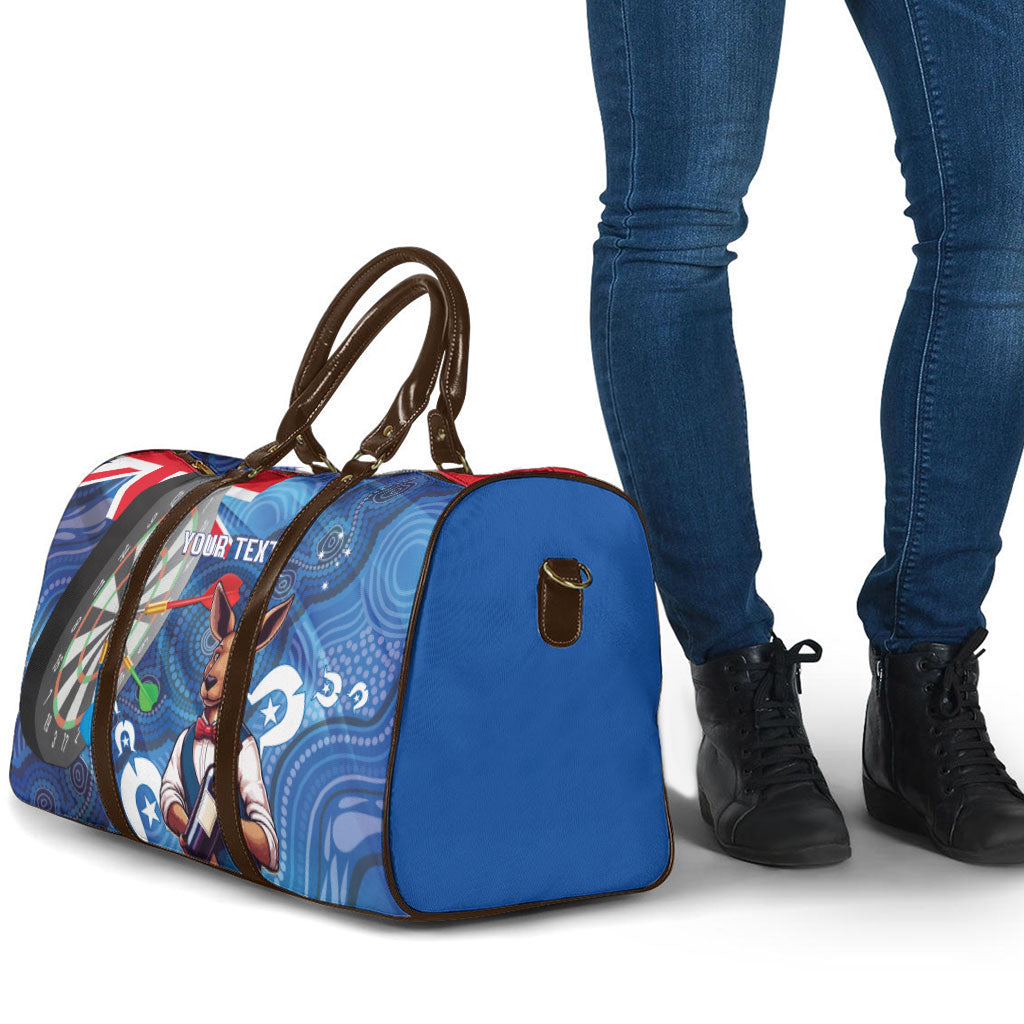 Darts NAIDOC Week 2026 Personalised Travel Bag Australia Flag Kangaroo Dhari Aboriginal Art
