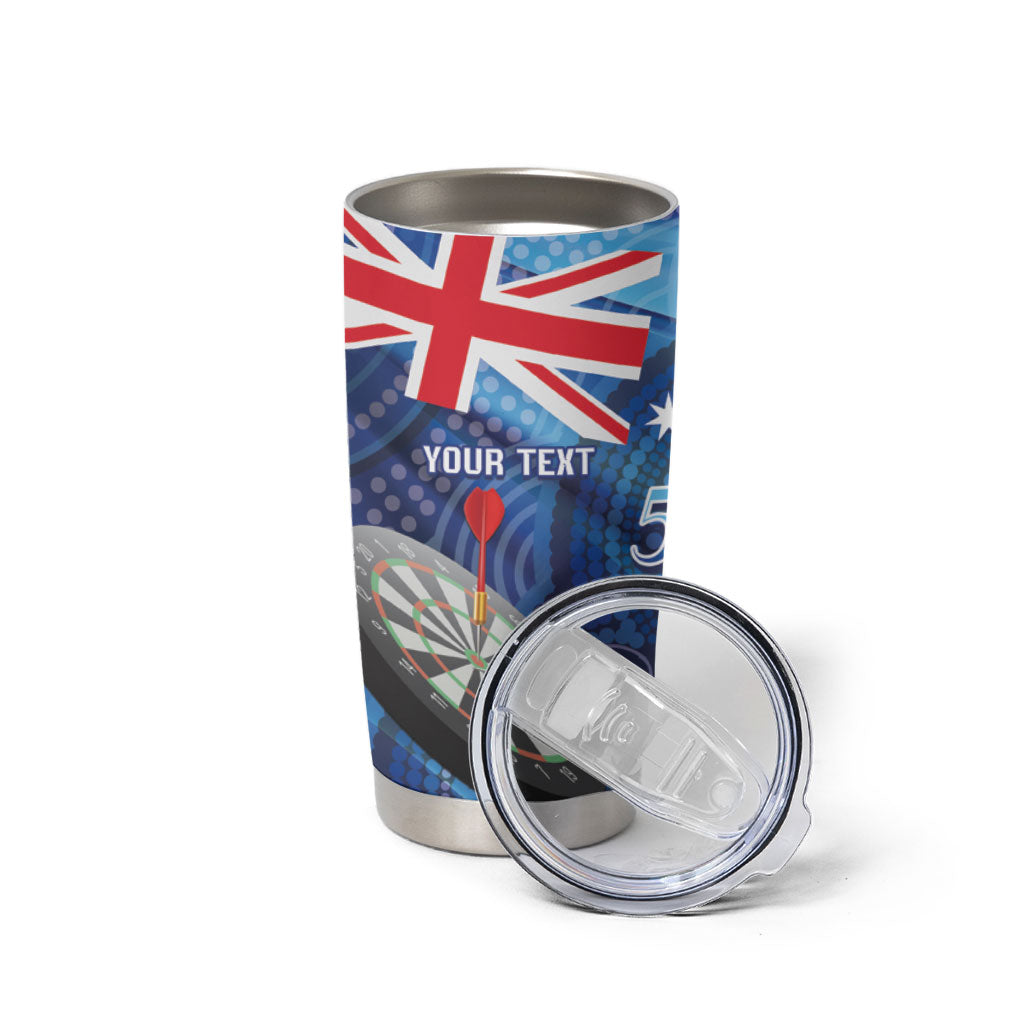 Darts NAIDOC Week 2026 Personalised Tumbler Cup Australia Flag Kangaroo Dhari Aboriginal Art