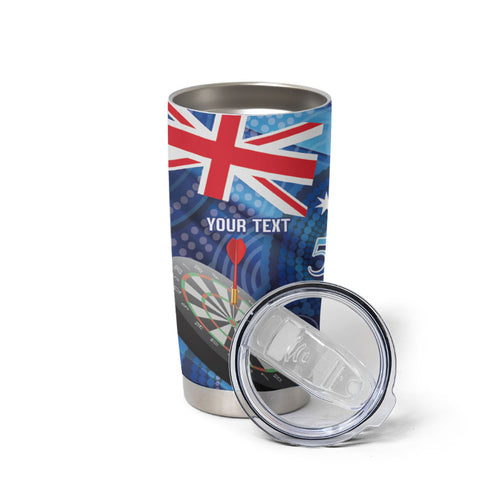 Darts NAIDOC Week 2026 Personalised Tumbler Cup Australia Flag Kangaroo Dhari Aboriginal Art