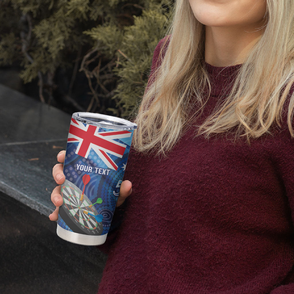 Darts NAIDOC Week 2026 Personalised Tumbler Cup Australia Flag Kangaroo Dhari Aboriginal Art