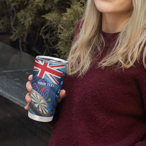 Darts NAIDOC Week 2026 Personalised Tumbler Cup Australia Flag Kangaroo Dhari Aboriginal Art