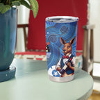 Darts NAIDOC Week 2026 Personalised Tumbler Cup Australia Flag Kangaroo Dhari Aboriginal Art