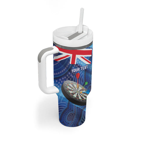 Darts NAIDOC Week 2026 Personalised Tumbler With Handle Australia Flag Kangaroo Dhari Aboriginal Art