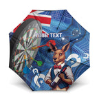 Darts NAIDOC Week 2026 Personalised Umbrella Australia Flag Kangaroo Dhari Aboriginal Art