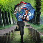 Darts NAIDOC Week 2026 Personalised Umbrella Australia Flag Kangaroo Dhari Aboriginal Art