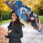 Darts NAIDOC Week 2026 Personalised Umbrella Australia Flag Kangaroo Dhari Aboriginal Art
