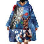 Darts NAIDOC Week 2026 Personalised Wearable Blanket Hoodie Australia Flag Kangaroo Dhari Aboriginal Art