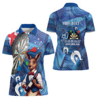 Darts NAIDOC Week 2026 Personalised Women Polo Shirt Australia Flag Kangaroo Dhari Aboriginal Art