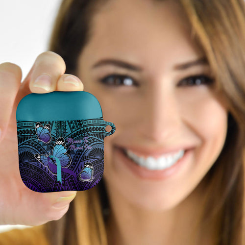 New Zealand Suicide Prevention Month AirPods Case Maori Mauri Tu Mauri Ora Polynesian Pattern