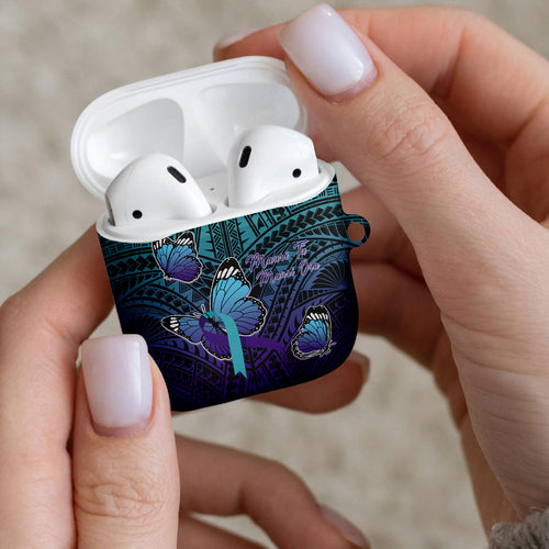 New Zealand Suicide Prevention Month AirPods Case Maori Mauri Tu Mauri Ora Polynesian Pattern