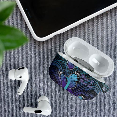 New Zealand Suicide Prevention Month AirPods Case Maori Mauri Tu Mauri Ora Polynesian Pattern
