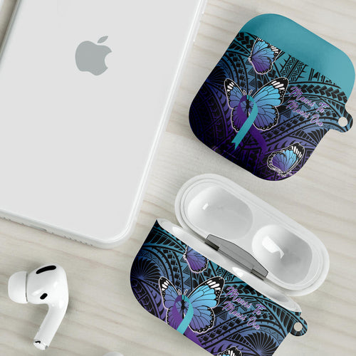 New Zealand Suicide Prevention Month AirPods Case Maori Mauri Tu Mauri Ora Polynesian Pattern