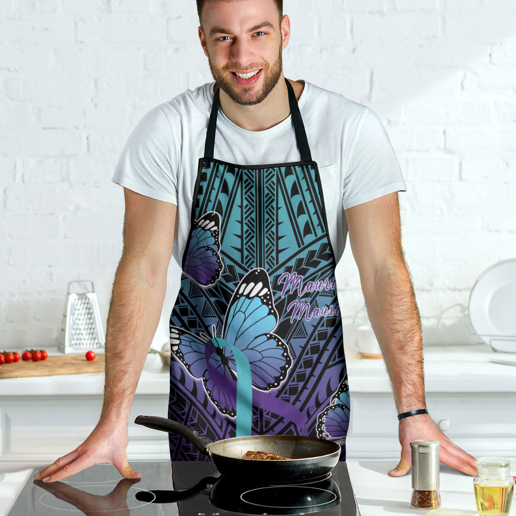 New Zealand Suicide Prevention Month Apron Maori Mauri Tu Mauri Ora Polynesian Pattern
