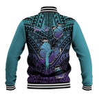 Personalised New Zealand Suicide Prevention Month Baseball Jacket Maori Mauri Tu Mauri Ora Polynesian Pattern