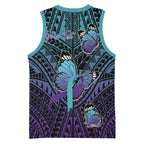 Personalised New Zealand Suicide Prevention Month Basketball Jersey Maori Mauri Tu Mauri Ora Polynesian Pattern