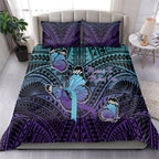 New Zealand Suicide Prevention Month Bedding Set Maori Mauri Tu Mauri Ora Polynesian Pattern