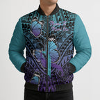 Personalised New Zealand Suicide Prevention Month Bomber Puffer Jacket Maori Mauri Tu Mauri Ora Polynesian Pattern