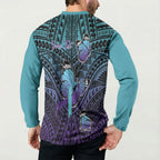 Personalised New Zealand Suicide Prevention Month Button Sweatshirt Maori Mauri Tu Mauri Ora Polynesian Pattern