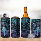Personalised New Zealand Suicide Prevention Month 4 in 1 Can Cooler Tumbler Maori Mauri Tu Mauri Ora Polynesian Pattern