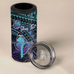 Personalised New Zealand Suicide Prevention Month 4 in 1 Can Cooler Tumbler Maori Mauri Tu Mauri Ora Polynesian Pattern