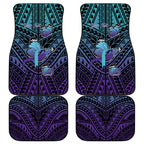 Personalised New Zealand Suicide Prevention Month Car Mats Maori Mauri Tu Mauri Ora Polynesian Pattern