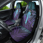 New Zealand Suicide Prevention Month Car Seat Cover Maori Mauri Tu Mauri Ora Polynesian Pattern
